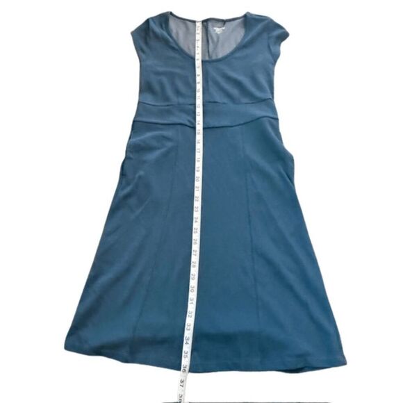 Toad & Co Women's Flexcel Cap Sleeve Shirt Dress Blue Size Medium - Picture 7 of 10
